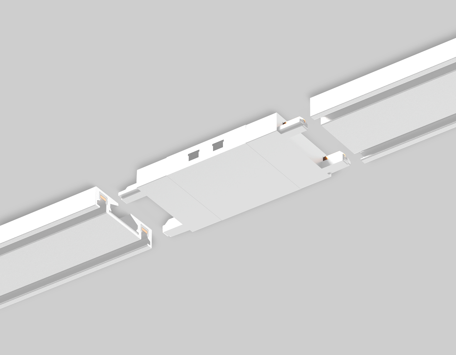 Коннектор прямой для накладного шинопровода Magnetic Ultra Slim 48V GV1107 WH белый прямой коннектор для накладного шинопровода 46*26*26 Ambrella Light 4