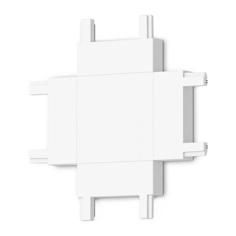 Коннектор Х-образный токопроводящий Magnetic Ultra slim 26 48В белый GV1124 WH белый X-образный коннектор для накладного шинопровода 46*46*6 Ambrella Light 3