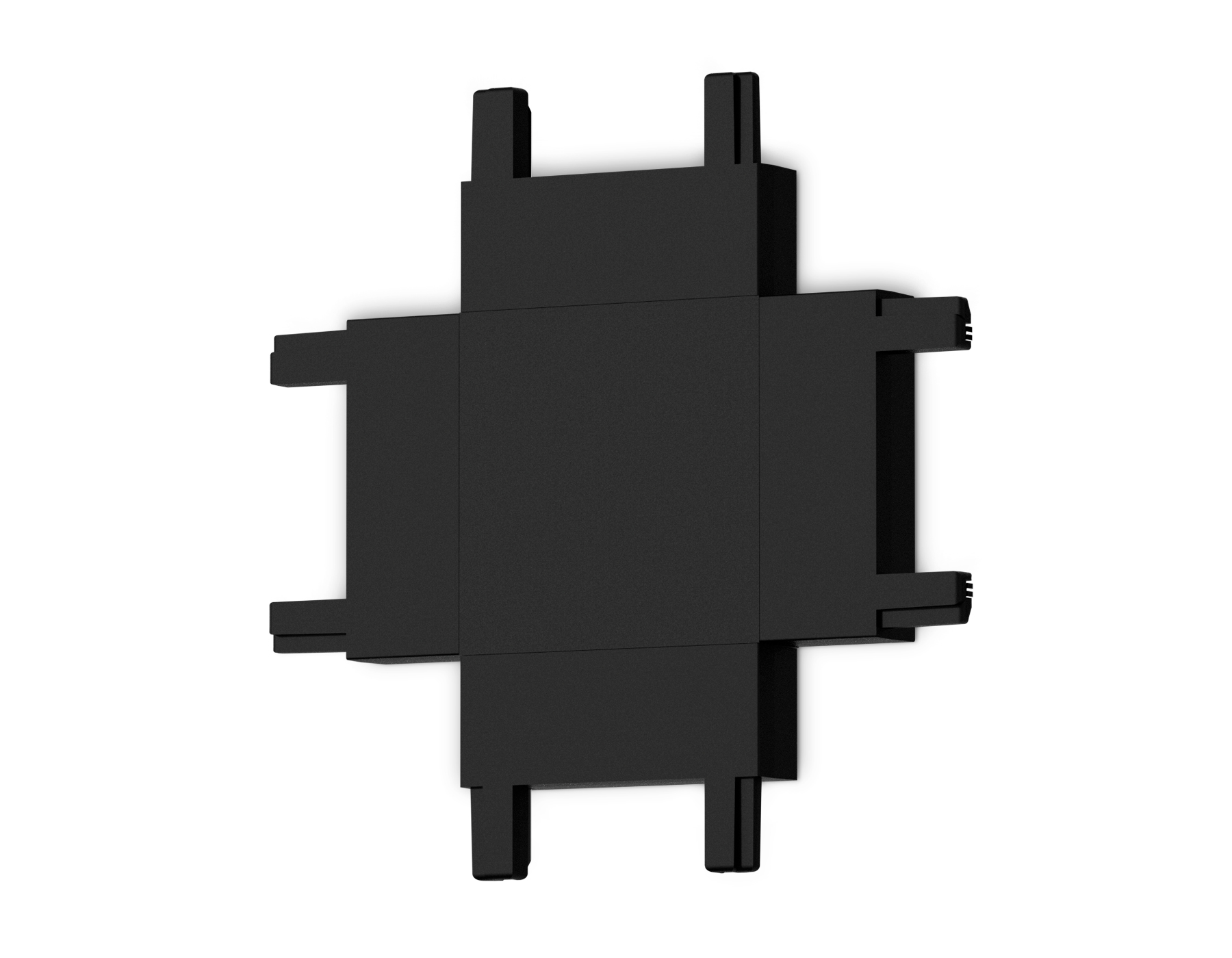 Коннектор X-образный для накладного шинопровода Magnetic Ultra Slim 48V GV1127 BK черный X-образный коннектор для накладного шинопровода 46*46*6 Ambrella Light 3