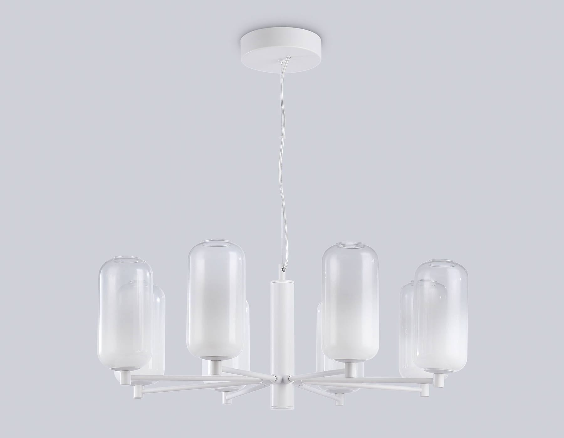 Подвесной светодиодный светильник LH11109/8 WH/FR белый/белый матовый 28W 3000K D720*280 Ambrella Light 11