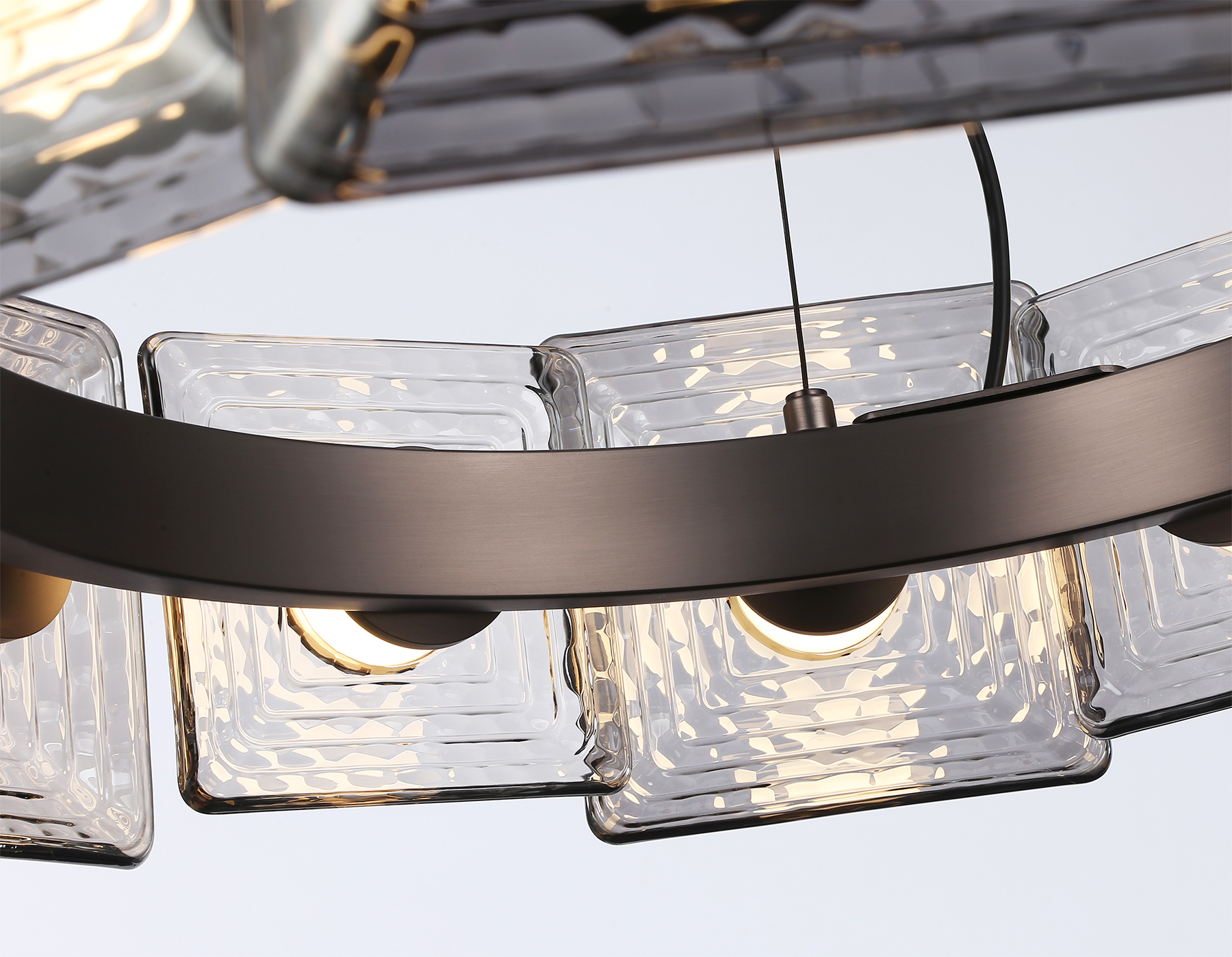 Подвесная светодиодная люстра LH31024 GR/SM серый/дымчатый 56W 3000K D570*150 Ambrella Light 14
