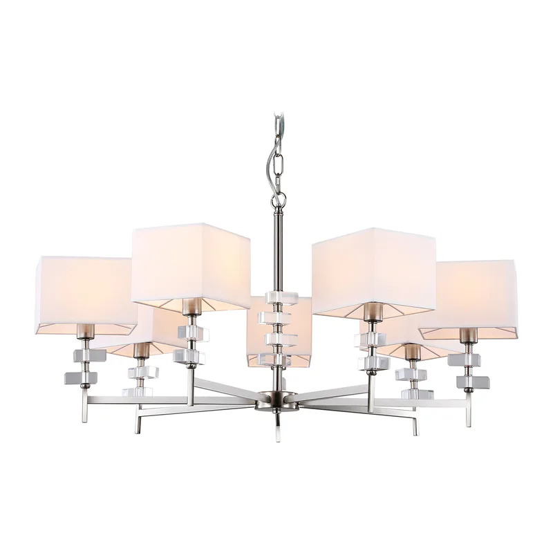 Подвесной светильник E14*7 LH71323/7 SN/WH никель/белый E14/7 max 40W D860*850 Ambrella Light 8