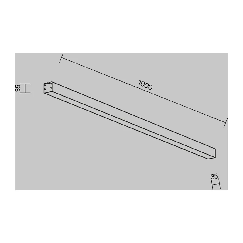 Линейный светильник накладной 4000K 35x35 20 Вт (Серебро, 1 м) LL311004 Maytoni 7