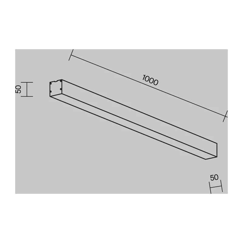 Линейный светильник накладной 3000K 50x50 20 Вт (Серебро, 1 м) LL311019 Maytoni 7