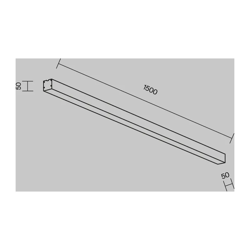 Линейный светильник накладной 3000K 50x50 30 Вт (Серебро, 1,5 м) LL311021 Maytoni 3