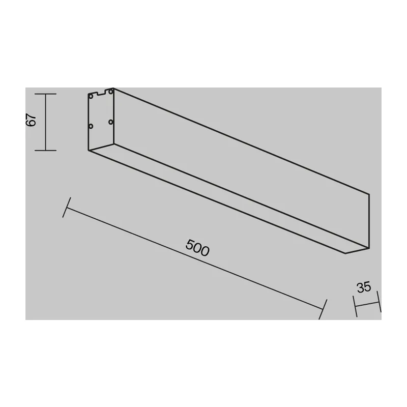 Линейный светильник накладной 4000K 35x67 10 Вт (Черный, 500 мм) LL311042 Maytoni 7