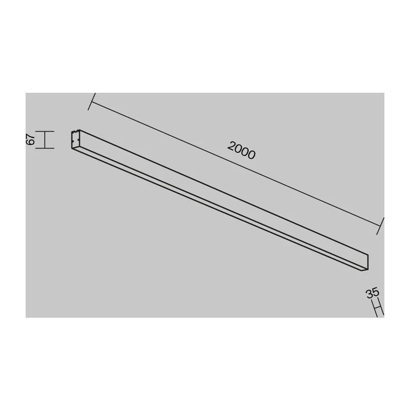 Линейный светильник накладной 4000K 35x67 40 Вт (Черный, 2 м) LL311048 Maytoni 7