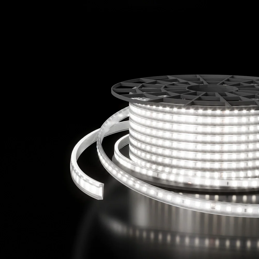 Светодиодная лента двухрядная Premium 220 В 18 Вт/м 180 Led/м 2835 IP65, холодный белый 6500K, 50 м LS011 220V Elektrostandard