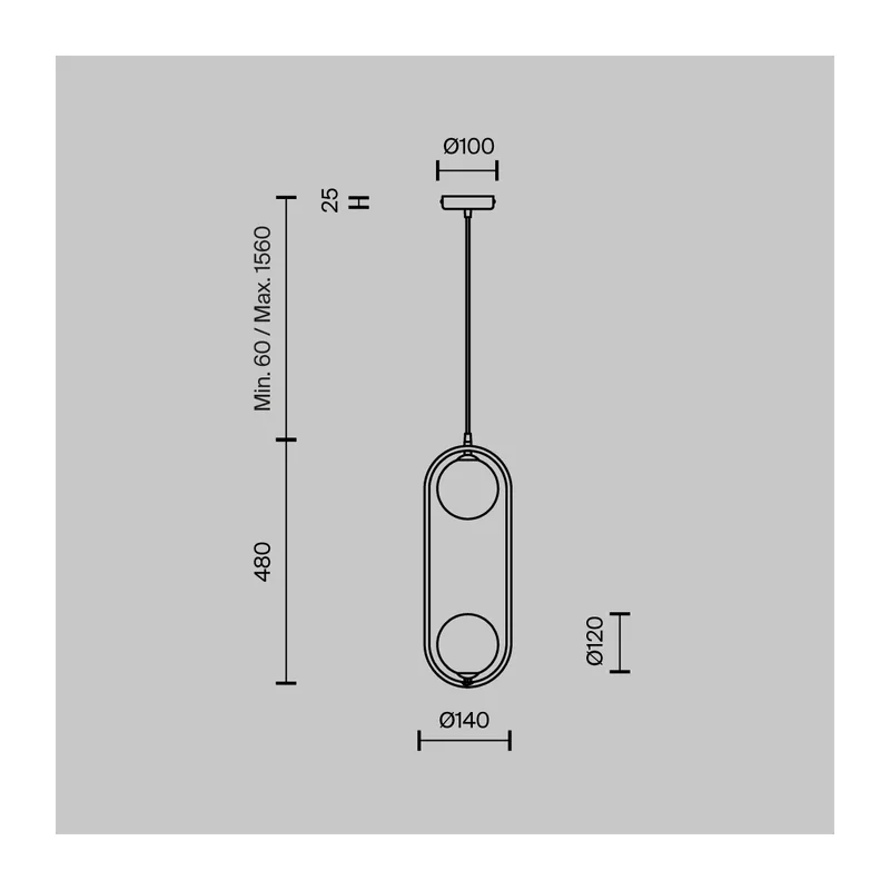 Подвесной светильник Круг / Ring G9х2 Maytoni MOD013PL-02BS1 12