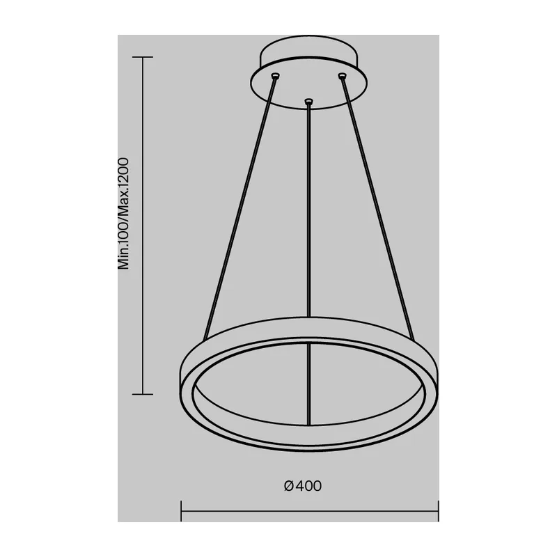 Подвесной светильник Рим / Rim 3000-4000К 24Вт Maytoni MOD058PL-L22BK 6