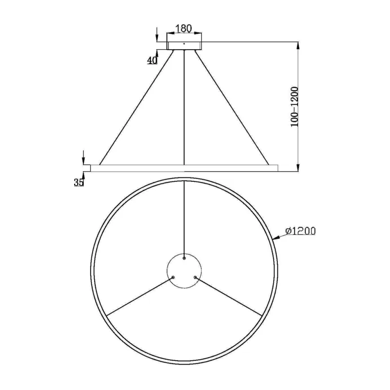 Подвесной светильник Рим / Rim 3000К 81Вт Maytoni MOD058PL-L65W3K 3