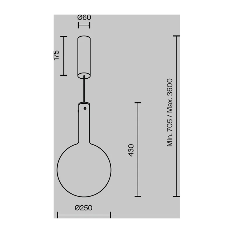 Подвесной светильник Туманность / Nebula 3000К 6Вт Maytoni MOD182PL-L6B3K 7