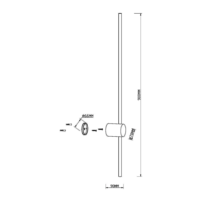 Настенный светильник (бра) Луч света / Light stick 3000К 10Вт Maytoni MOD237WL-L11B3K 4