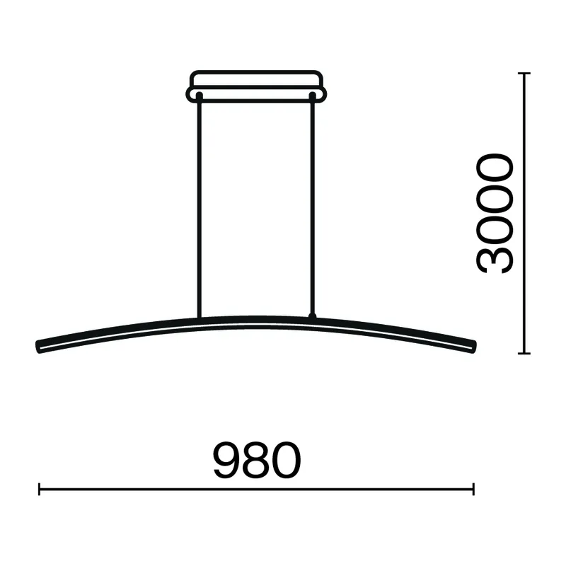 Подвесной светильник Изгиб / Curve 3000-4000К 15Вт Maytoni MOD243PL-L18BK 10