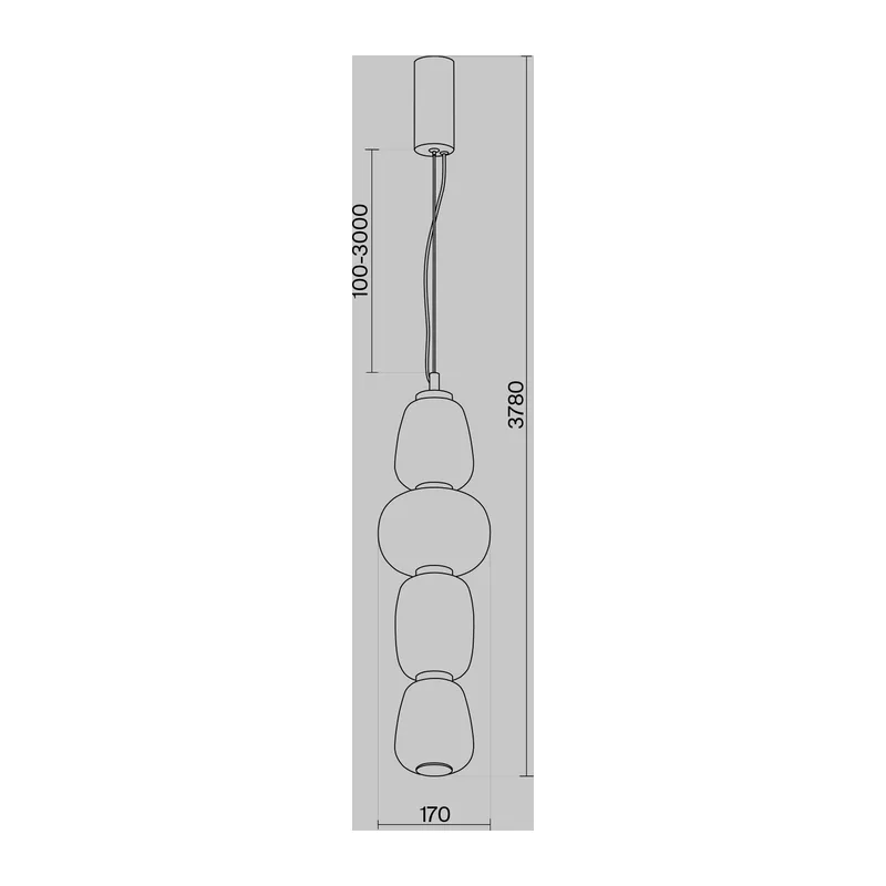 Подвесной светильник Паттерн / Pattern 3000К 32Вт Maytoni MOD267PL-L32G3K 8