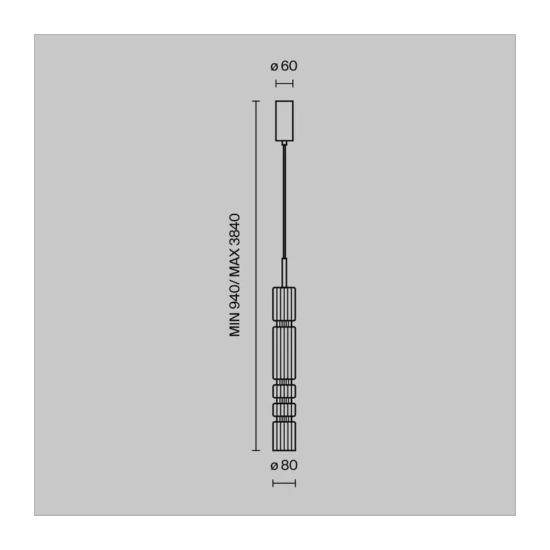 Подвесной светильник Ордо / Ordo 3000К 8Вт Maytoni MOD272PL-L12CH3K 16