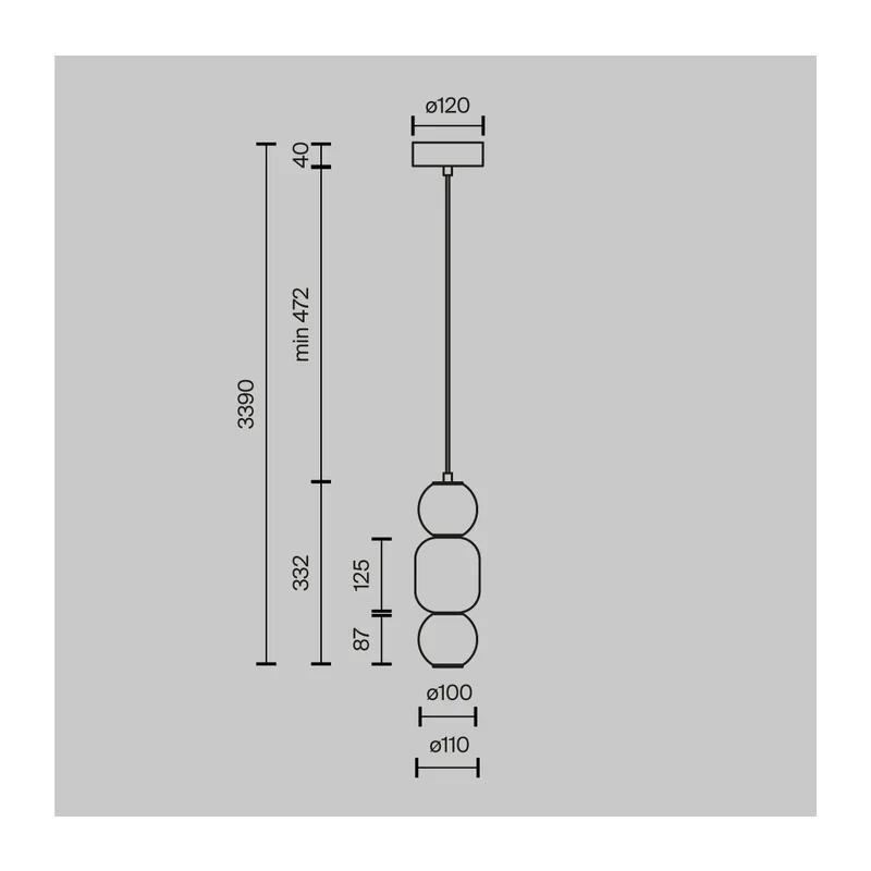 Подвесной светильник Капля / Drop 3000К 16Вт Maytoni MOD273PL-L16CH3K 13
