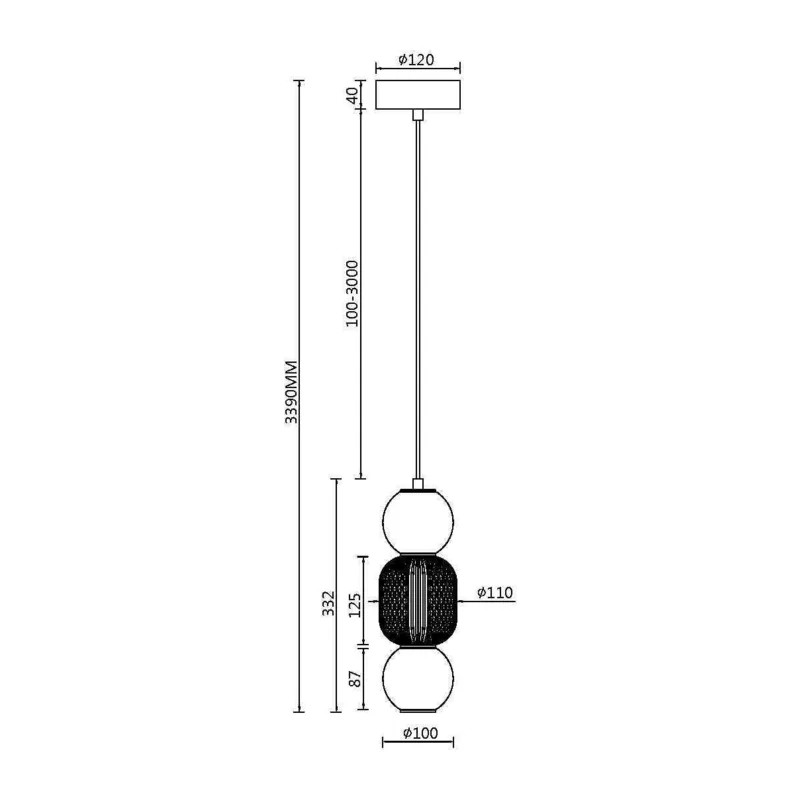 Подвесной светильник Капля / Drop 3000К 16Вт Maytoni MOD273PL-L16CH3K 8
