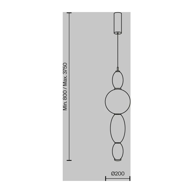 Подвесной светильник Обожание / Adore 3000К 12Вт Maytoni MOD297PL-L12BS3K 13