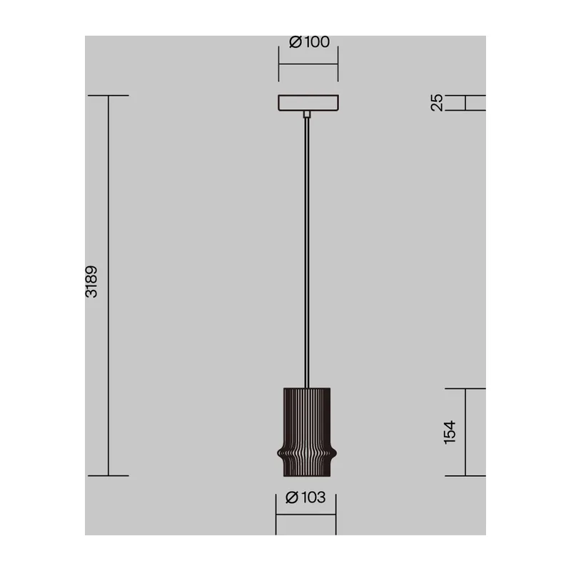 Подвесной светильник Пиластро / Pilastro 3000К 6Вт Maytoni MOD430PL-L5W3K 6