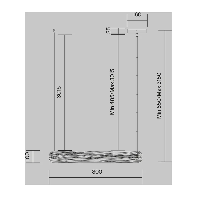 Подвесной светильник Фростум / Frostum 2700-4000К 20Вт Maytoni MOD439PL-L20BSK 2