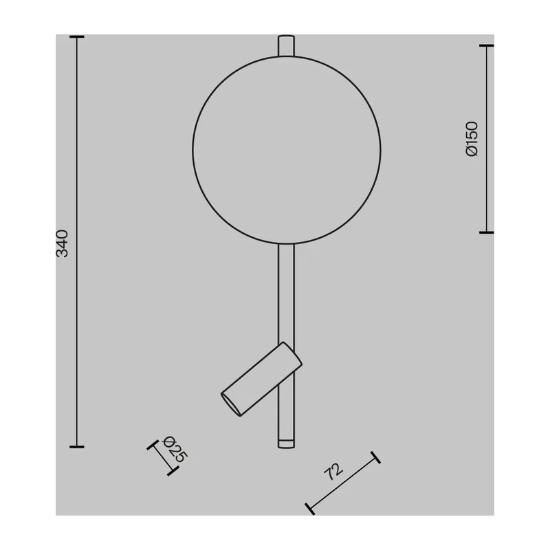 Настенный светильник (бра) Решение / Solution 3000К 9Вт Maytoni MOD450WL-L9BG3K 6