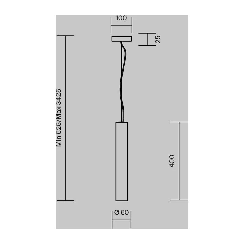 Подвесной светильник Базовая текстура / Basic Texture 2700-4000К 5Вт Maytoni MOD461PL-L5BK 5
