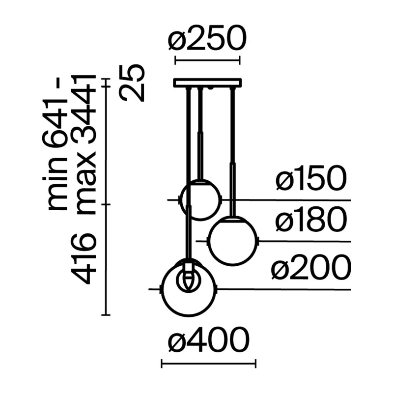 Подвесной светильник Базовая форма / Basic form G9х3 Maytoni MOD521PL-03G 3
