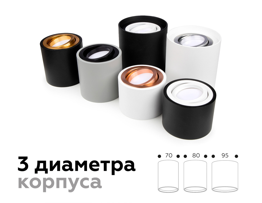 Насадка передняя поворотная для корпуса светильника с диаметром отверстия D70mm N7004 PYG золото желтое полированное D70*H26mm Out1.5mm MR16 Ambrella Light 19
