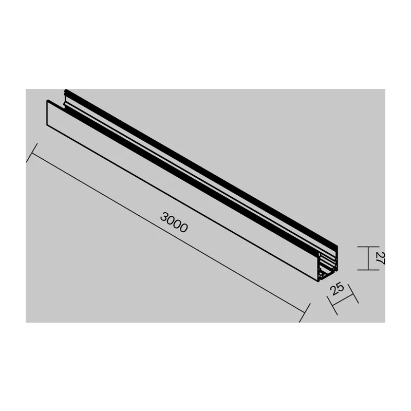 Профиль 3м Exility IP накладной черный Maytoni O-TR002OH-P-B3M 6