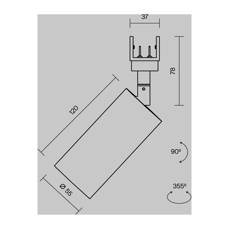 Уличный трековый светильник Фокус / Focus Led Elasity IP 3000К 16Вт 55° черный Maytoni O-TR01-1-S-16WB3K 8