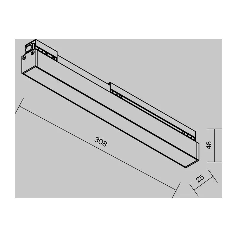 Уличный трековый светильник Базис / Basis Exility IP 4000К 12Вт 120° черный Maytoni O-TR02-1-S-12WB4K 9
