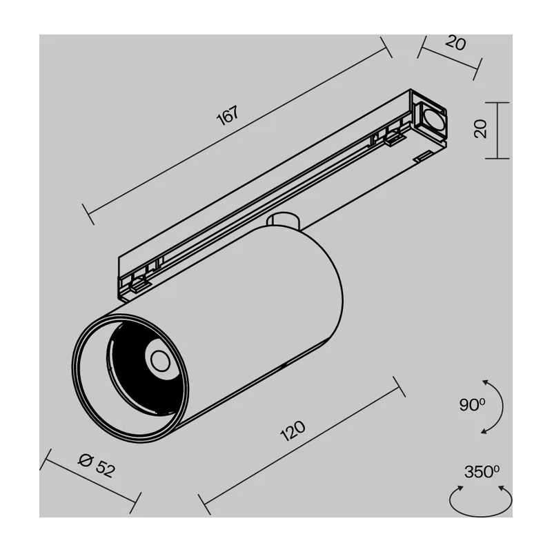 Уличный трековый светильник Фокус / Focus Led Exility IP 3000К 15Вт 36° черный Maytoni O-TR02-1-S-15WB3K 8