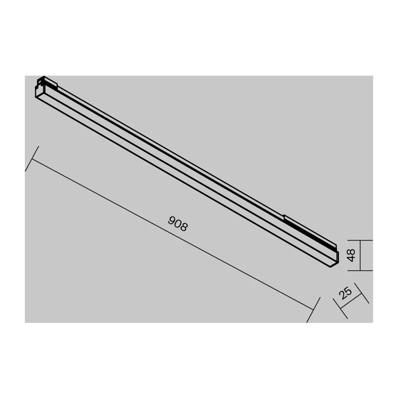 Уличный трековый светильник Базис / Basis Exility IP 4000К 24Вт 120° черный Maytoni O-TR02-1-S-24WB4K 5