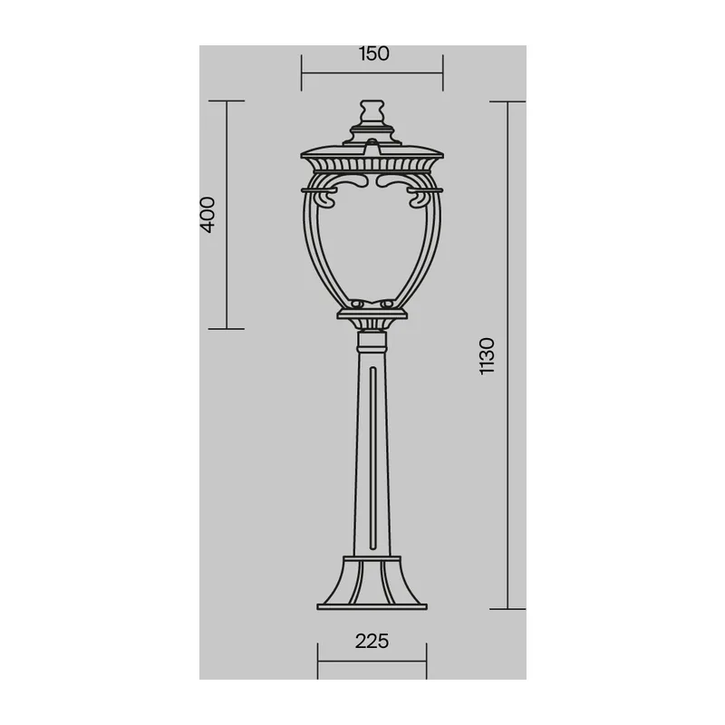 Ландшафтный светильник Флер / Fleur E27х1 60Вт IP 44 Maytoni O414FL-01BZ1 7