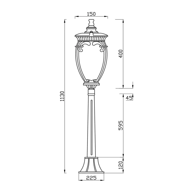 Ландшафтный светильник Флер / Fleur E27х1 60Вт IP 44 Maytoni O414FL-01BZ1 8