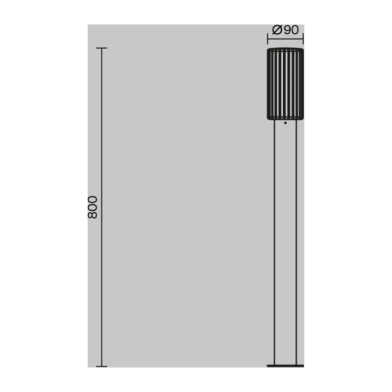 Ландшафтный светильник Рубчик / Rib E27x1 23Вт IP 65 Maytoni O502FL-01B1 7