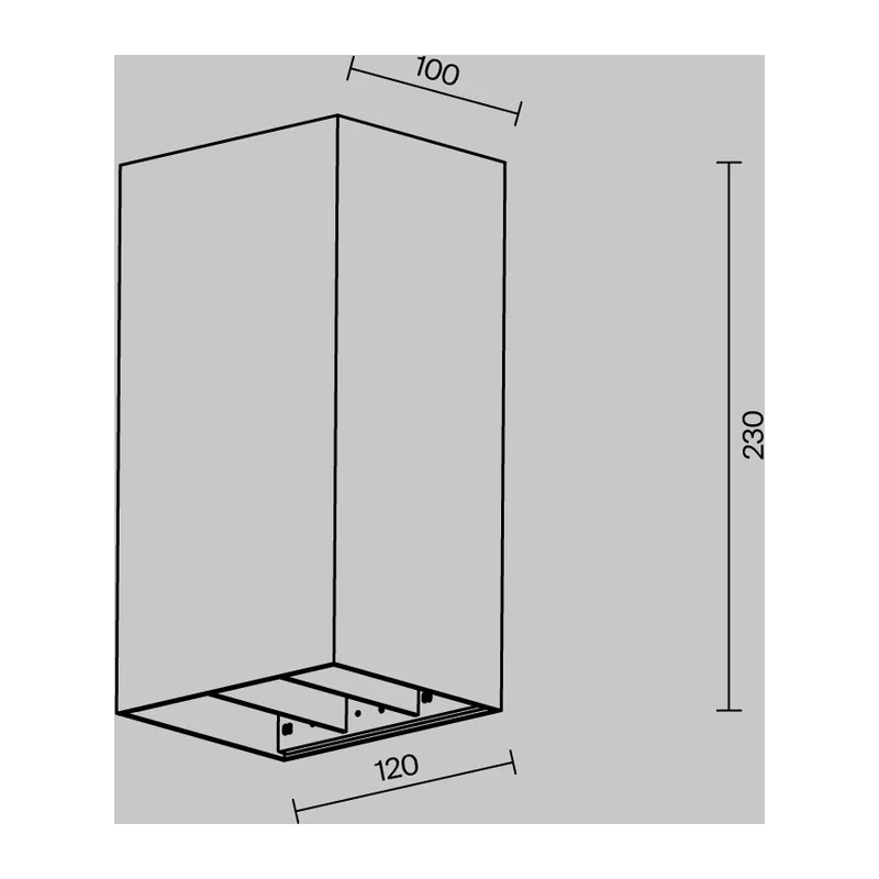 Настенный светильник Драп / Drape 3000K 20Вт IP 65 Maytoni O525WL-L20B3K 7