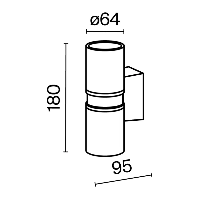 Настенный светильник (бра) Бауэри / Bowery GU10x2 50Вт IP 54 Maytoni O582WL-02BS 6