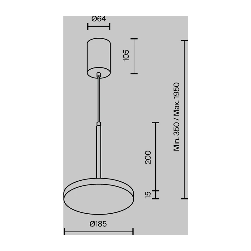 Подвесной светильник Плато / Plato 4000К 12Вт Maytoni P076PL-L12W4K-BS 15