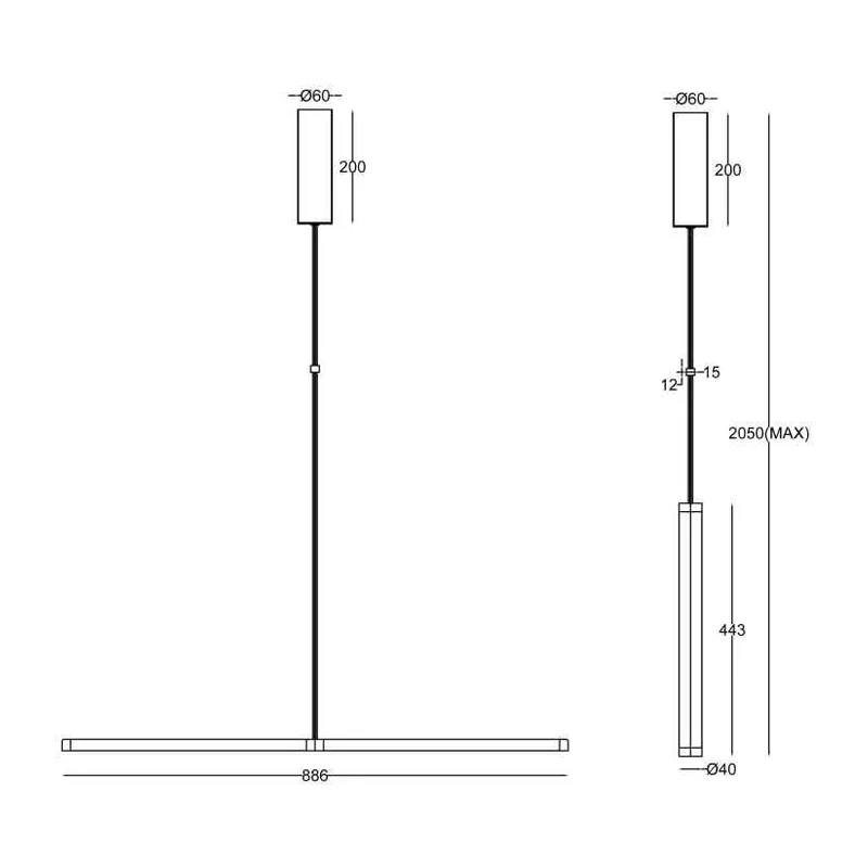 Подвесной светильник Суперсимметрия / Supersymmetry 4000К 18Вт Maytoni P096PL-L11BK1 2