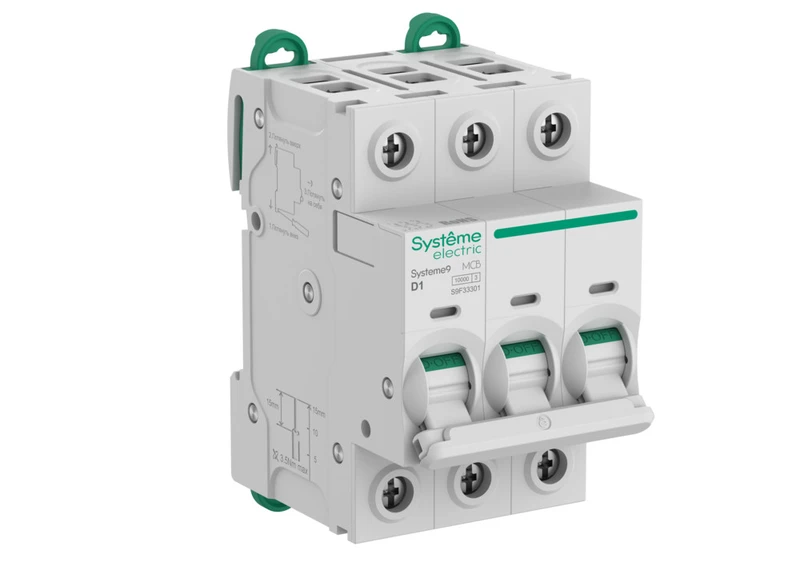 Systeme9 Автоматический выключатель (АВ) D 1A 3P 10kA 400В 2