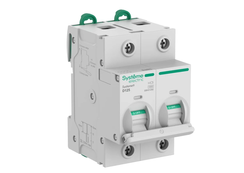 Systeme9 Автоматический выключатель (АВ) 27мм B 125A 2P 10 kA 400В 2