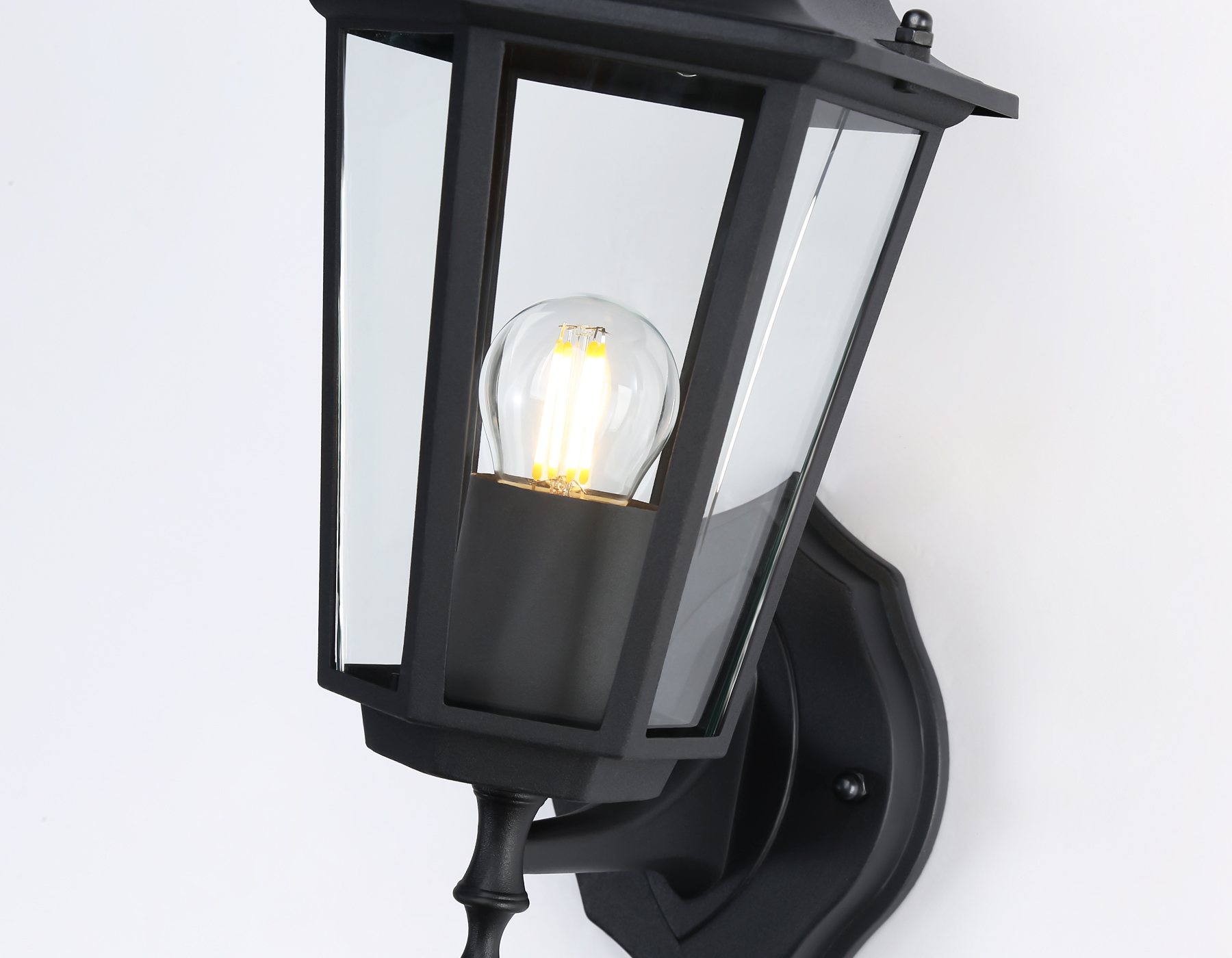 Уличный настенный светильник ST2010 BK/CL черный/прозрачный IP54 E27 max 40W 360*150*210 Ambrella Light 7