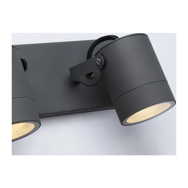 Уличный настенный поворотный архитектурный светильник ST3887/2 GR серый IP54 GU10/2 max 35W 250*80*85 Ambrella Light 6