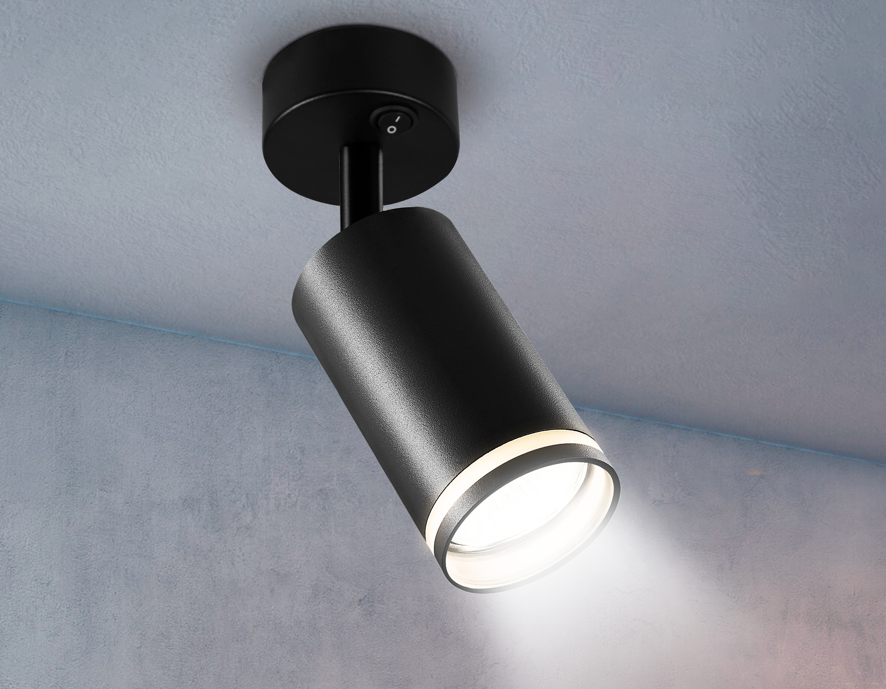 Накладной спот с выключателем TA121 BK черный GU10 max 12W D70*164*D55 Ambrella Light 9