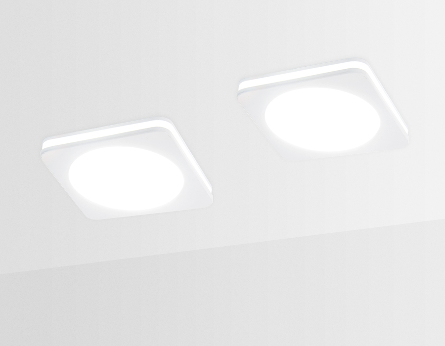 Встраиваемый светодиодный точечный светильник TN141 WH белый LED 4200K 7W 80*80*30 Ambrella Light 6