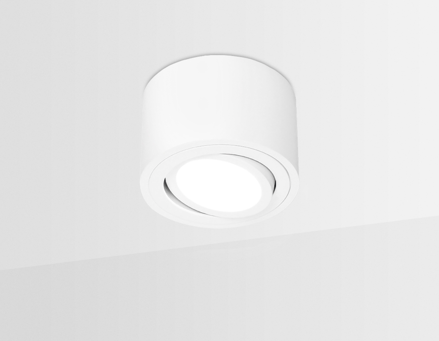 Накладной точечный светильник с врезным отверстием MR16 TN222 WH/S белый/песок GU5.3 D80*50 Ambrella Light 9