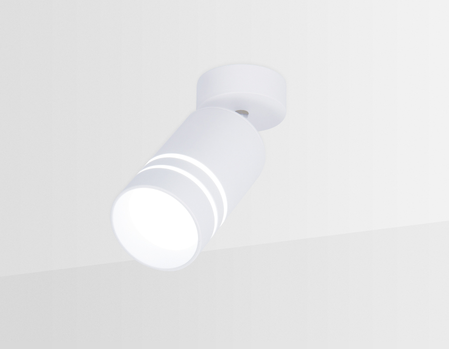 Поворотный светодиодный точечный светильник TN245 WH/S белый/песок LED 4200K 5W D60*100 Ambrella Light 5