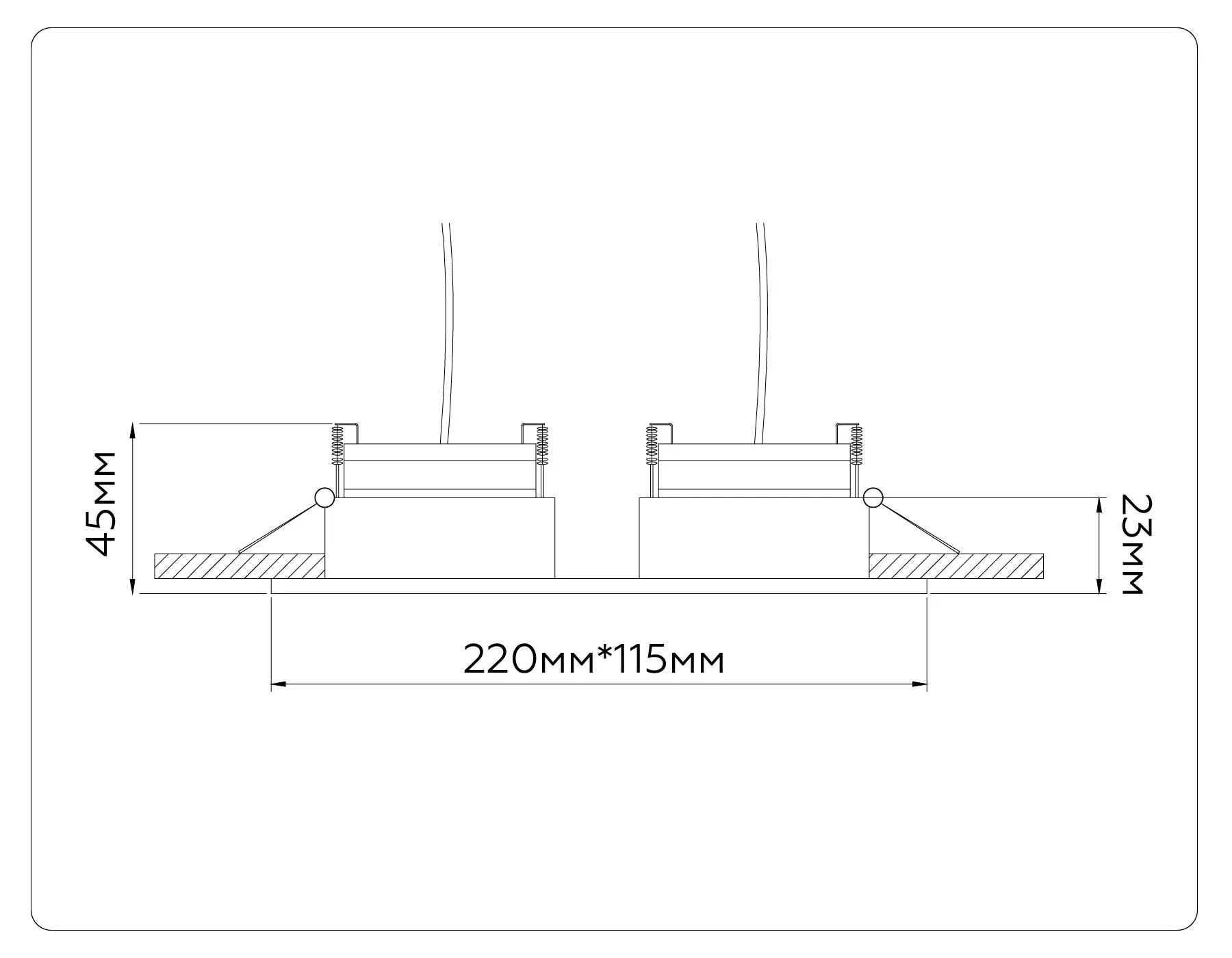 Встраиваемый поворотный точечный светильник 2*GX53 TN51919/2 WH белый GX53 max 12W 220*115*23 Ambrella Light 9